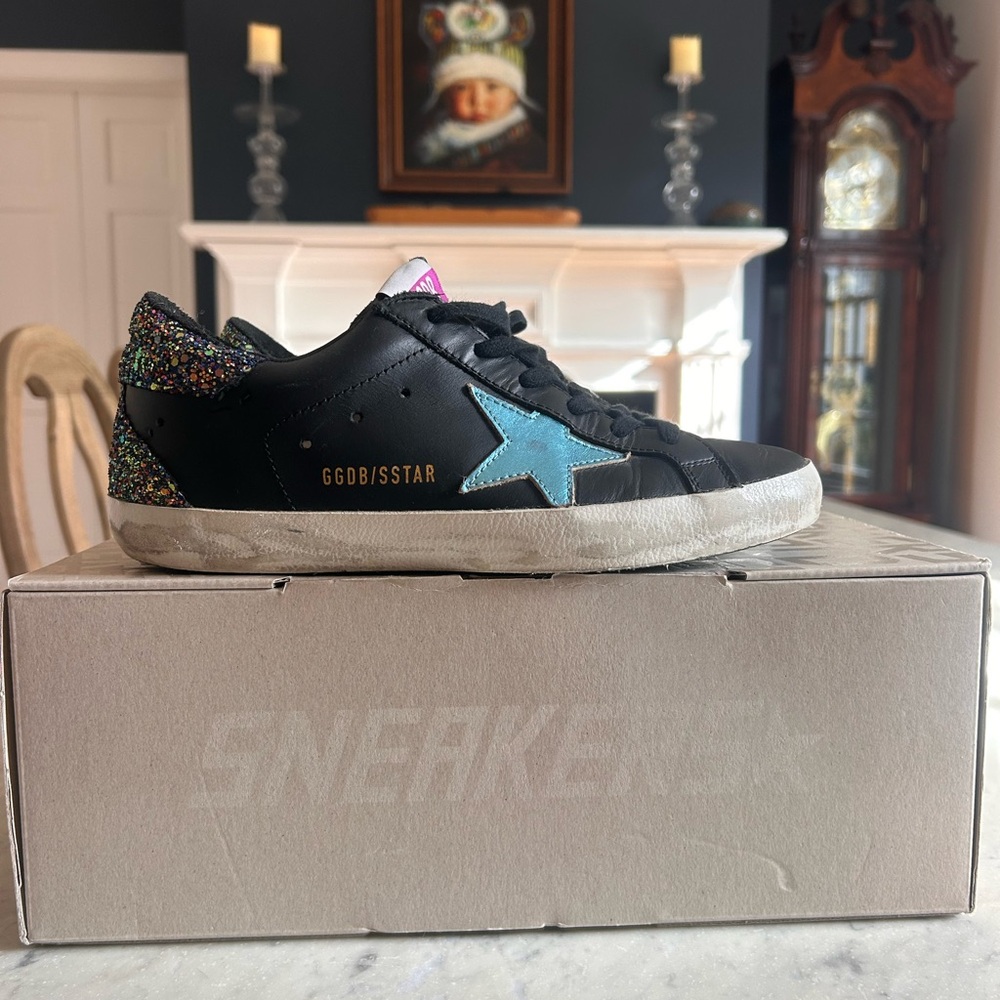 Golden Goose, Black and Blue Sneakers